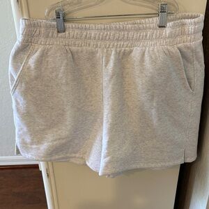 Calvin Klein Performance Heather Light Gray Athletic Lounge Shorts